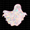 Sparkly Metallic Glitter Ghost