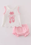 Pink Ballerina Appliqué Littles Set