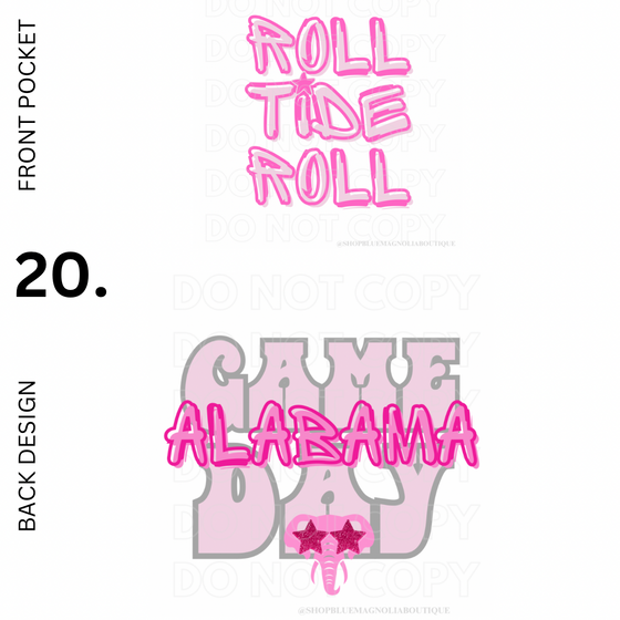 Alabama Preppy Digital - (Front Pocket & Back Design)