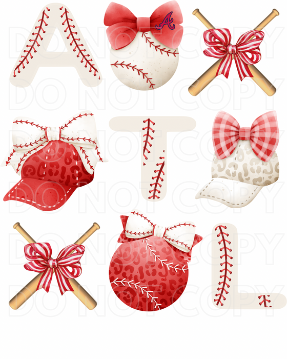 Braves Baseball ATL Letter Digital
