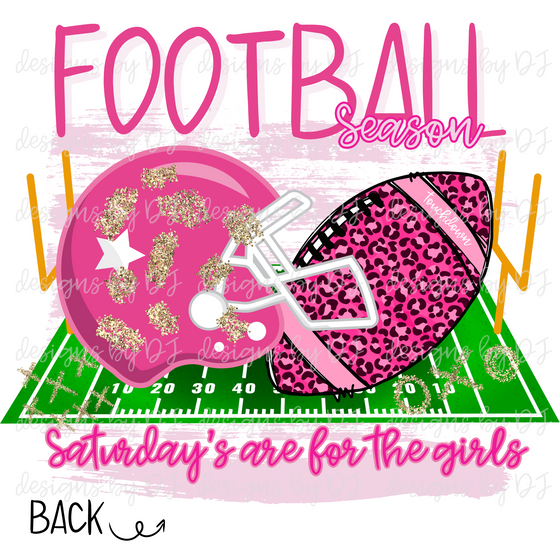 Football Pink Glitter w/ Pocket Design Digital Download