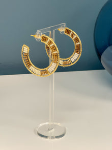  Beaded Circle Double Hollow Hoops