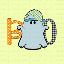  BOO Ghost - Black Gingham