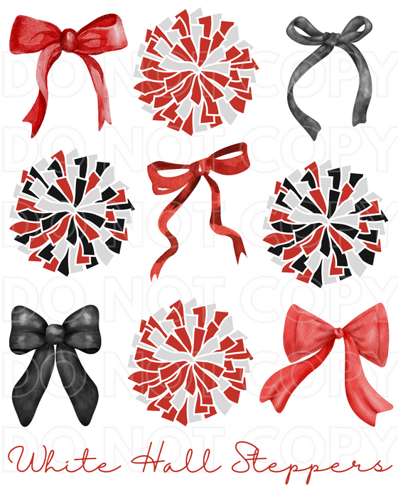 White Hall Steppers - PomPom + Bows