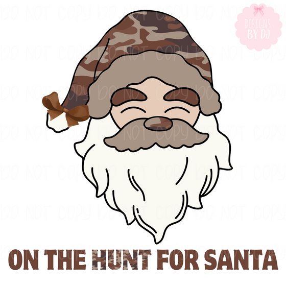 On The Hunt Camo Santa Girl Digital