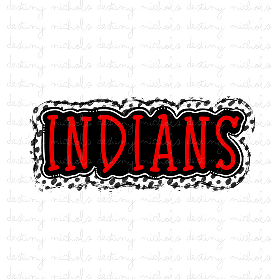 Indians - Black/Red