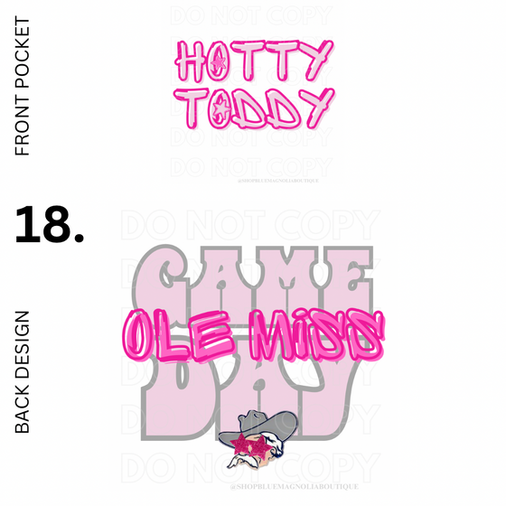 Ole Miss Preppy Digital - (Front Pocket & Back Design)