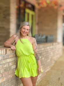  First In Lime Romper