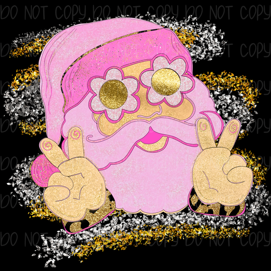 Glitter Santa - Hand Drawn Original Digital
