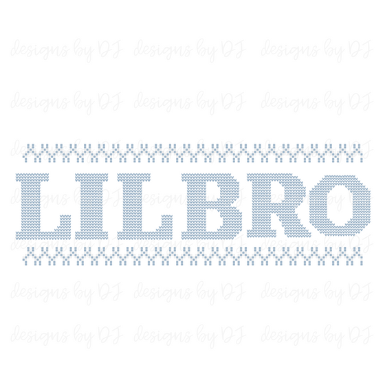 Faux Embroidered “LIL BRO” DIGITAL download