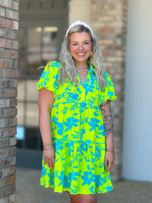  Hint Of Lime Babydoll Dress