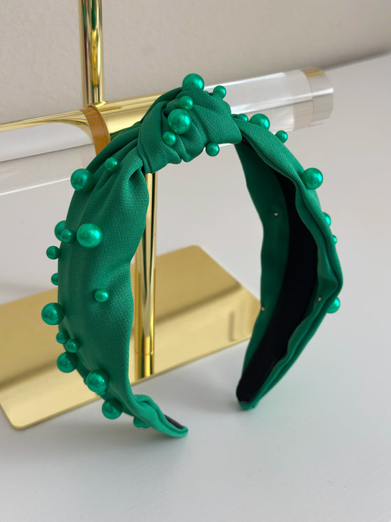 Green Beaded Headband