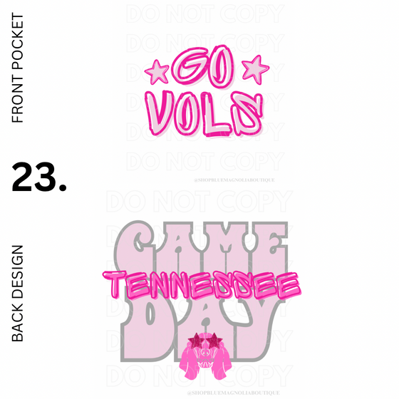 Tennessee Preppy Digital - (Front Pocket & Back Design)