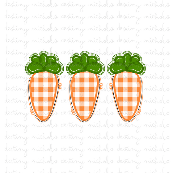 Orange Gingham Carrots