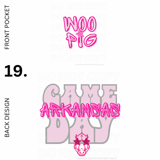 Arkansas Preppy Digital - (Front Pocket & Back Design)