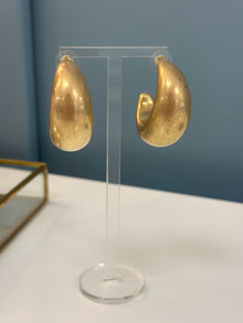  Chunky Gold Hoops - Matte Gold