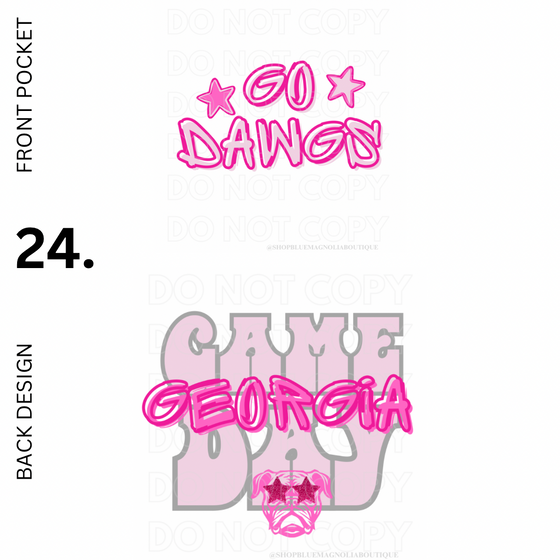 Georgia Preppy Digital - (Front Pocket & Back Design)