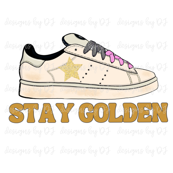 Stay Golden Sneaker Digital