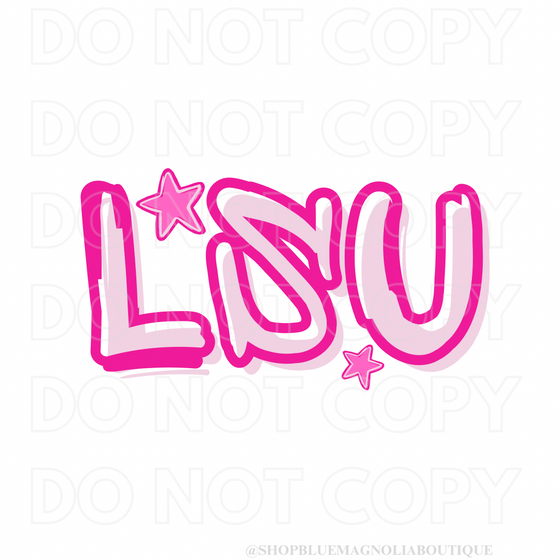 LSU Preppy Digital - (Front Pocket & Back Design)