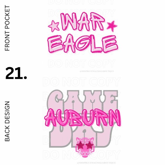 Auburn Preppy Digital - (Front Pocket & Back Design)