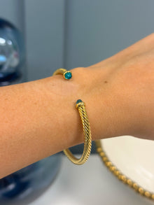  Aqua + Gold Cuff