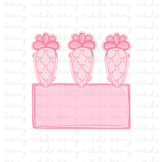 Bow Carrot Name Plate