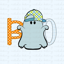  BOO Ghost - Blue Gingham