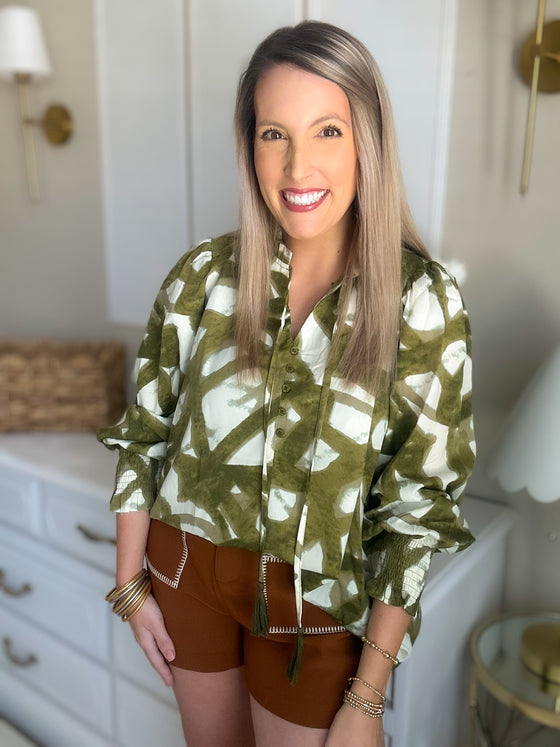 Coffee Runs Blouse