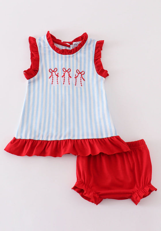 Girls Baseball Bloomer Set