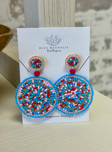  Beaded Circle Earrings